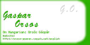 gaspar orsos business card
