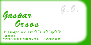 gaspar orsos business card